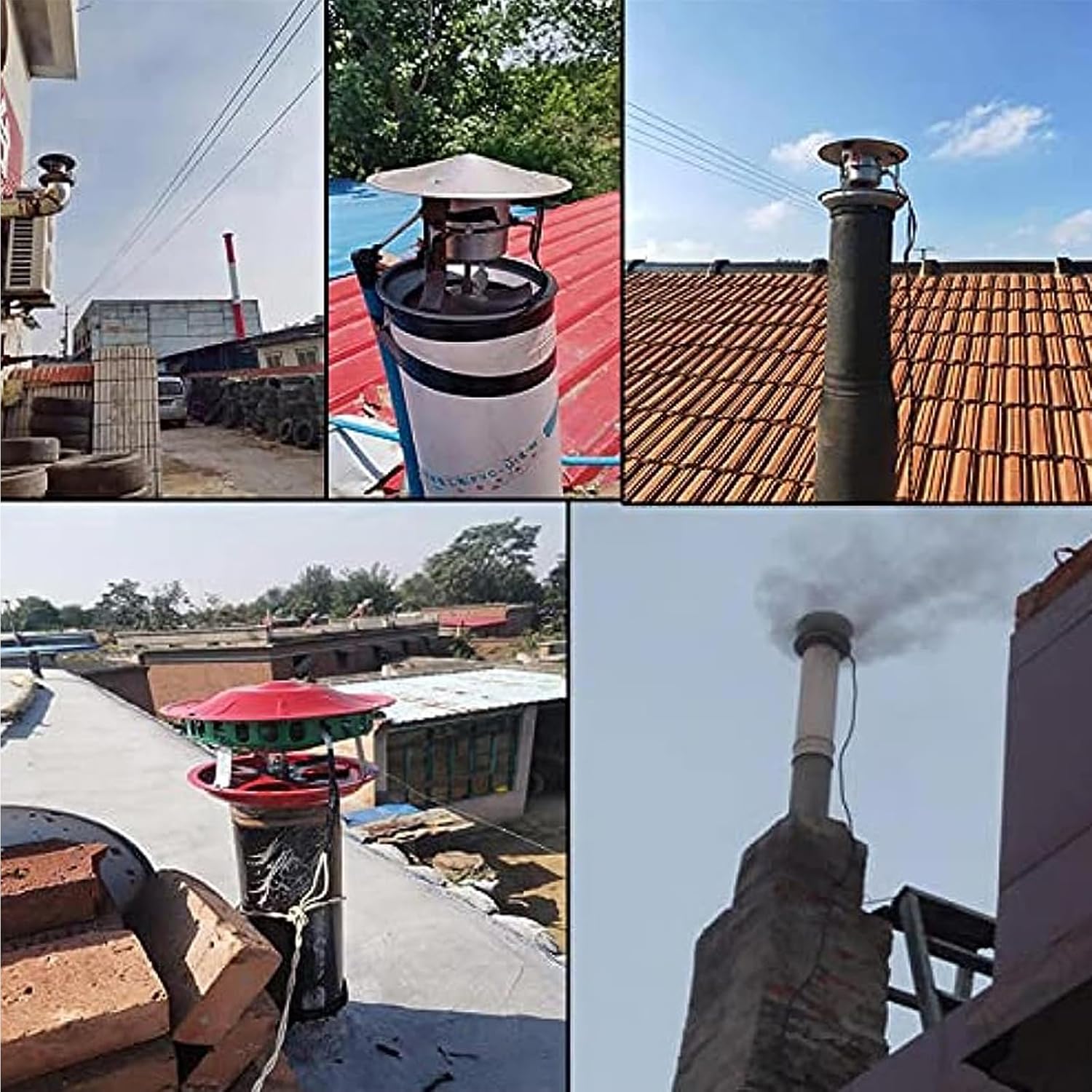 Household Chimney Fan, Induced Draft Fan Kitchen Chimney Blower Fan Fireplace Exhaust Fan, Exhaust ​Smoke Machine, Chimney Fireplace Fan 50W