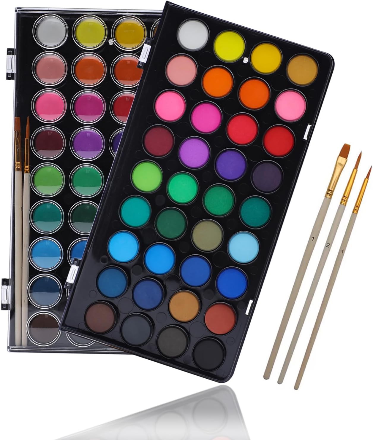 Artecho Watercolor Paint 36 Colors with Paint Brushes, Water Brush Pen and Palette, Non-Toxic Water Colors for Kids, Students, Beginners and Artists.