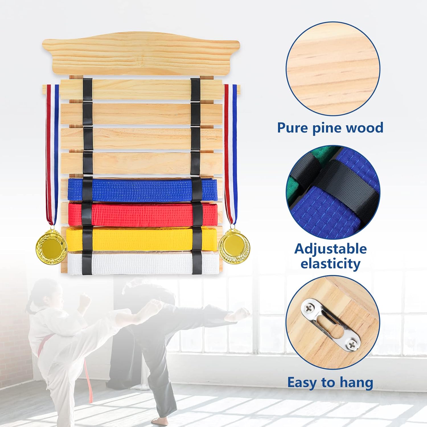 Alheka Karate Belt Display Rack Stickers, 8/12 Level Martial Arts Belt Display Stickers-5PCS : Sports & Outdoors