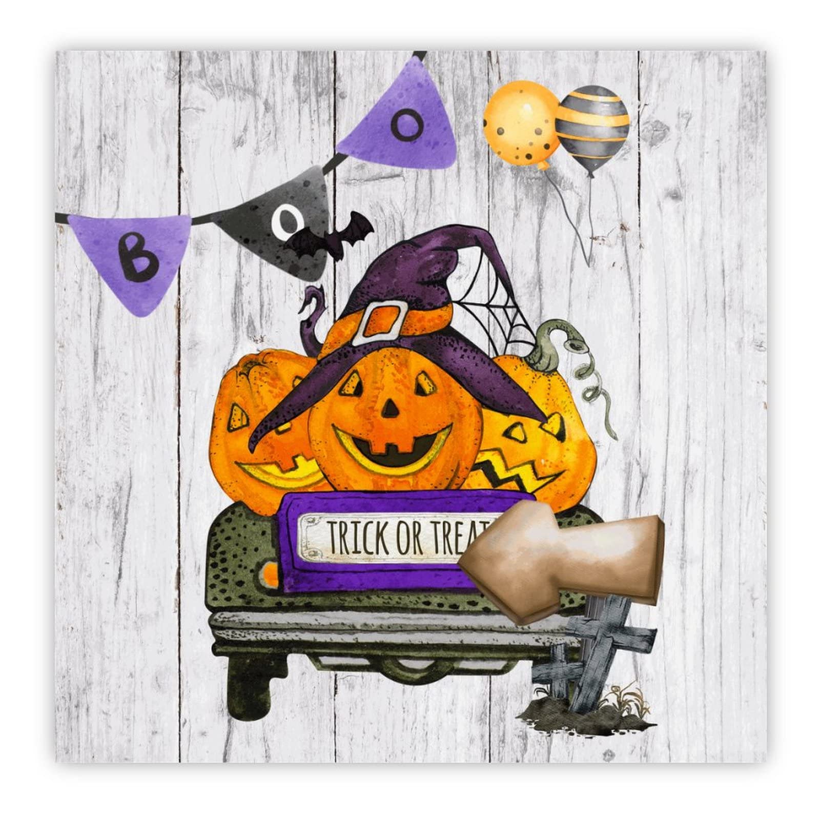 Panneau Boo en bois pour Halloween - Décoration murale minimaliste de salon et chambre