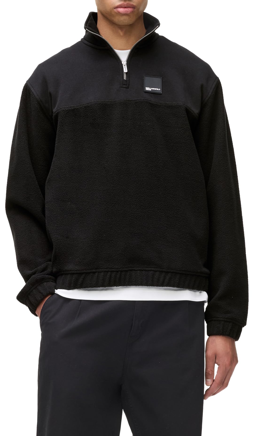 KARL LAGERFELD JEANS, Herren, Polar Fleece Zip Sweat, Normale Passform