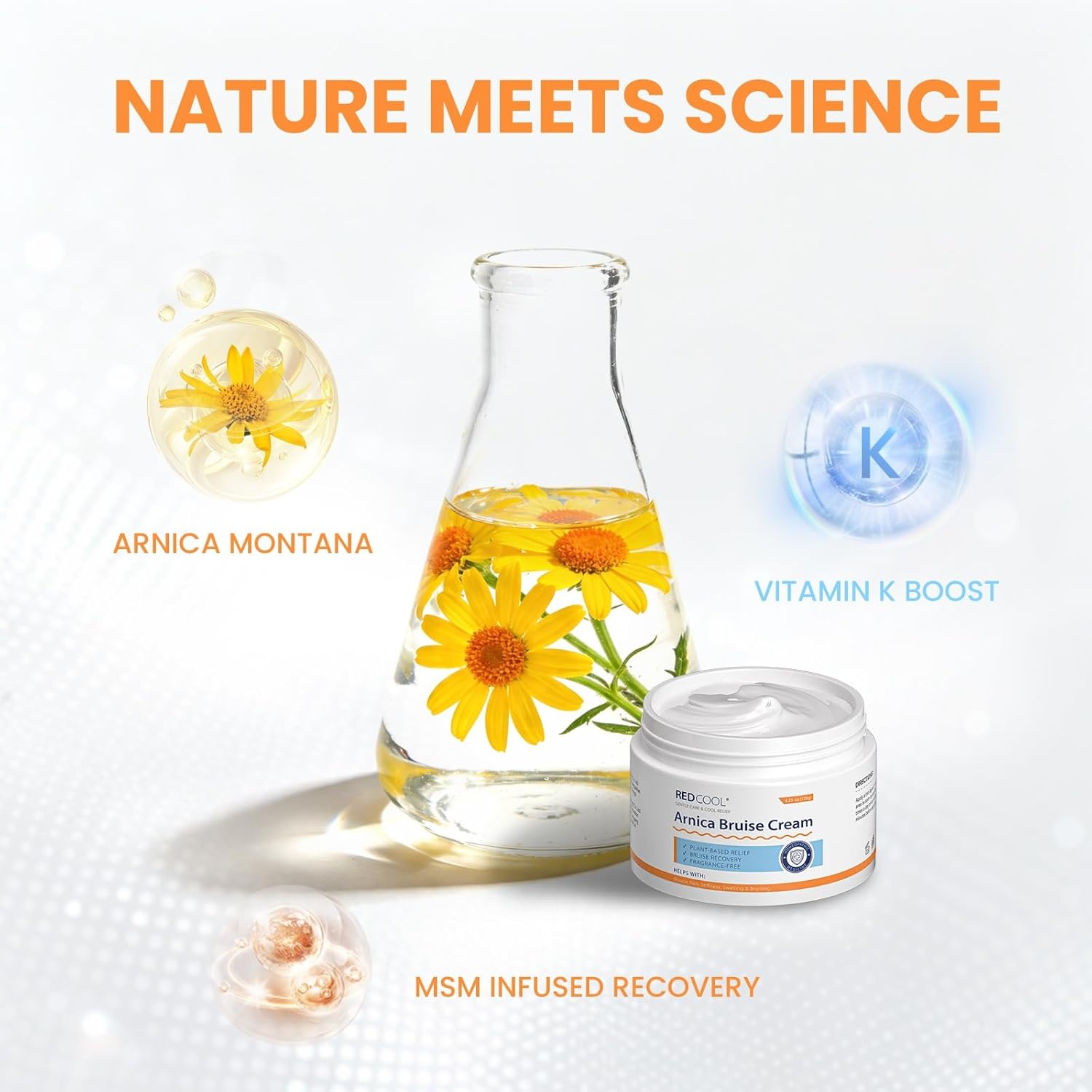 Arnica Cream Extra Strength for Thin Skin, Arnica Montana Cream with Vitamin K C & E, Fast Absorbing Hydrating Cream for Face and Body, Supports Skin Recovery Appearance, 4.23 oz