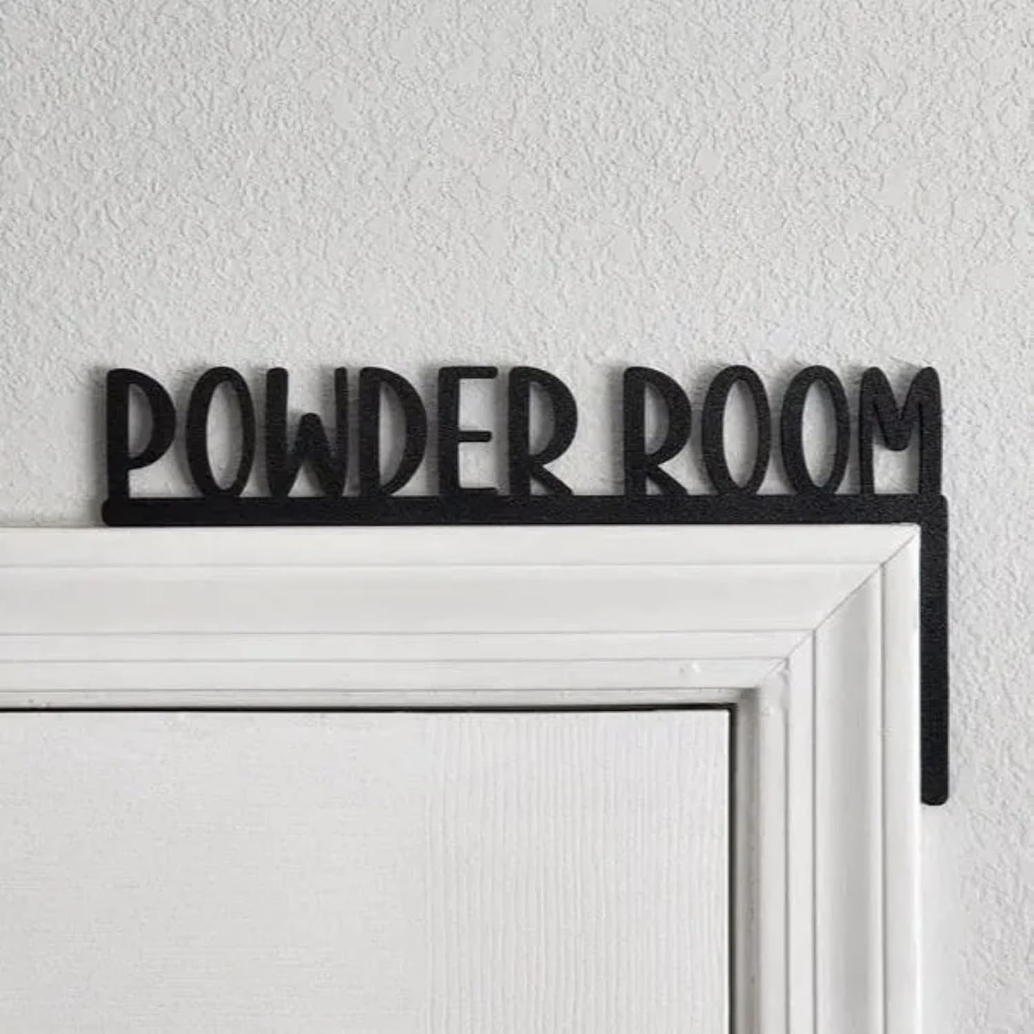2025 New Year Gift - Cute Metal Door Topper Love You Bye Over Door Frame Decor Corner Sign Black Ornaments Wood Decorations Funny Christmas (Falling Hearts) image 3