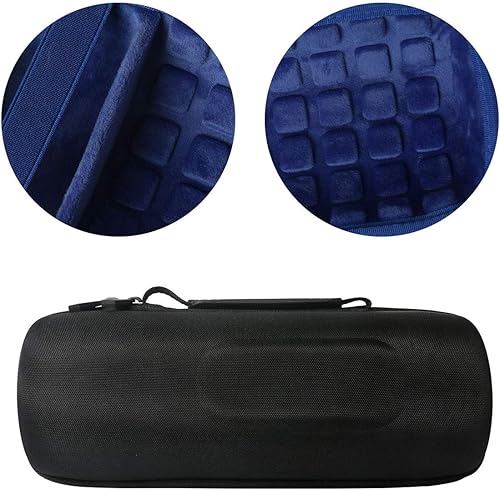 Miniatura 25 de co2CREA Funda de viaje rígida de repuesto para JBL Charge 4 / Reemplazo para altavoz Bluetooth impermeable JBL Charge 5 (negro y azul interior)