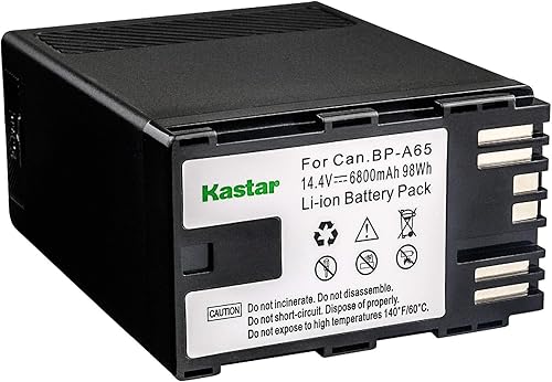 Miniatura 2 de Kastar Batería y cargador de grifo tipo D/D para Canon BP-A30 BP-A60 BP-A90 US 0870C002 batería, Canon CG-A10 CG-A20 cargador y Canon EOS C200, EOS