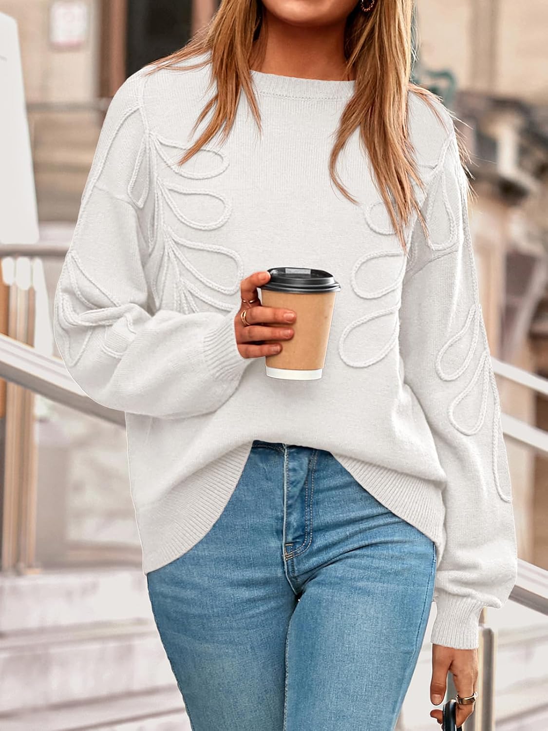 PRETTYGARDEN Womens Oversized Sweater 2025 Crewneck Long Sleeve Ribbed Knit Pullover Sweaters Tops Fall Fashion Outfits - Image 2