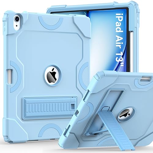 Cantis Case for iPad Air 13 Inch (M3) 2025/ for iPad Air 13-inch (M2) 2024 with Pencil Holder, Heavy Duty Shockproof Case for i Pad Air 13" Supports Pencil Pro and Pencil (USB-C), Sky Blue - for iPad Air 13'' - Sky Blue
