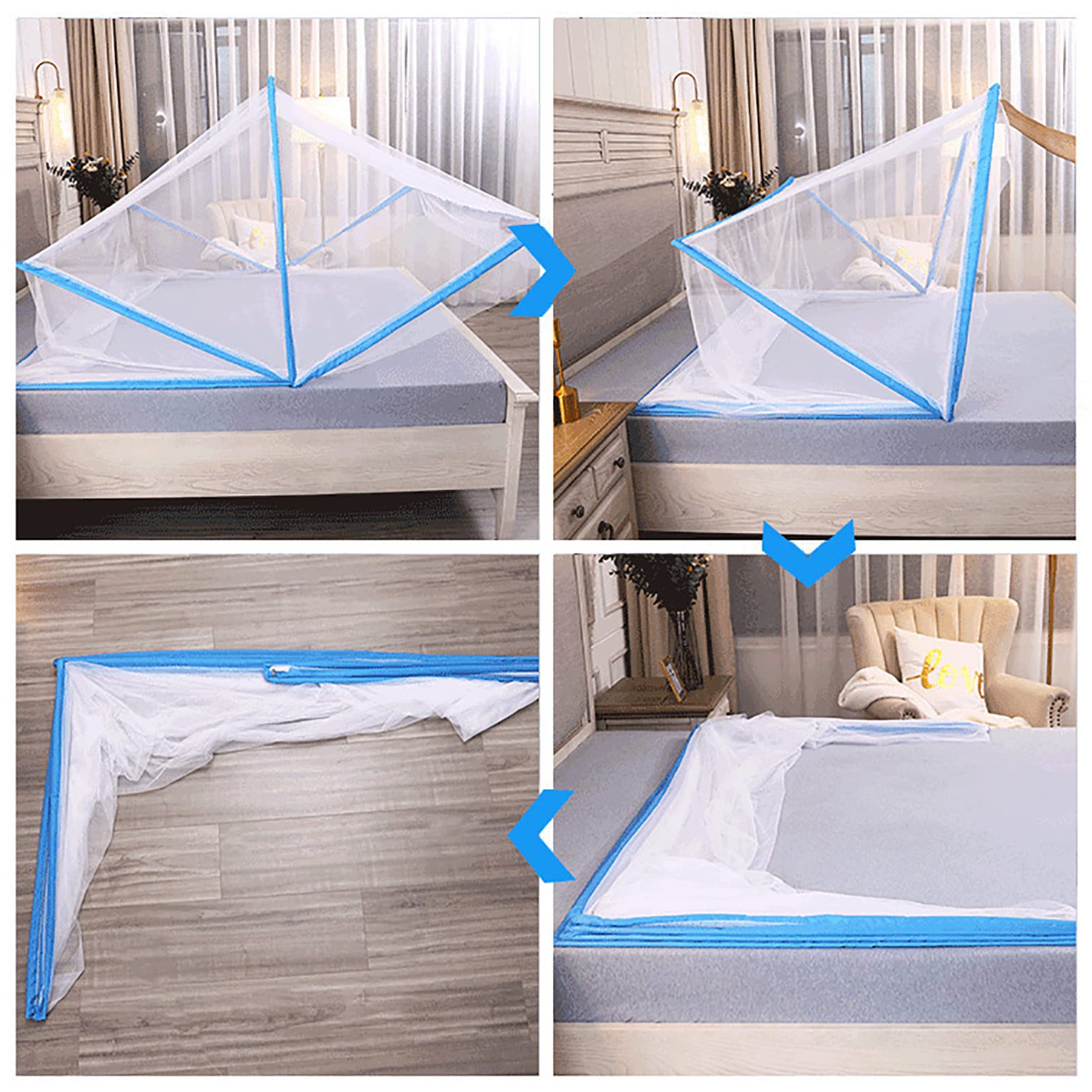 Faltbares Moskitonetz Bett für Babys, Keine Bodeninstallation,190×160×80cm