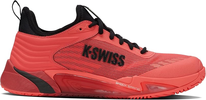 K-Swiss Mens Hypercourt Pinnacle Tennis Shoe, Neon Lava/Black/Chili Pepper, 9 M