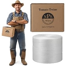 6150 Ft Tomato Tying Garden Twine with Cardboard Storage Box Heavy Duty White Polypropylene Twine for Florida Weave Trellis Tomatoes, Climbing Plants, Floristry