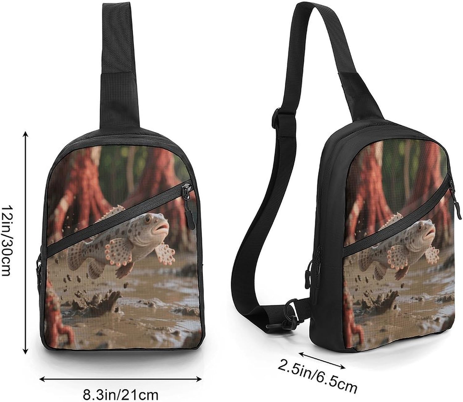Mudskipper in Mangrove Crossbody Backpack Sling Bag