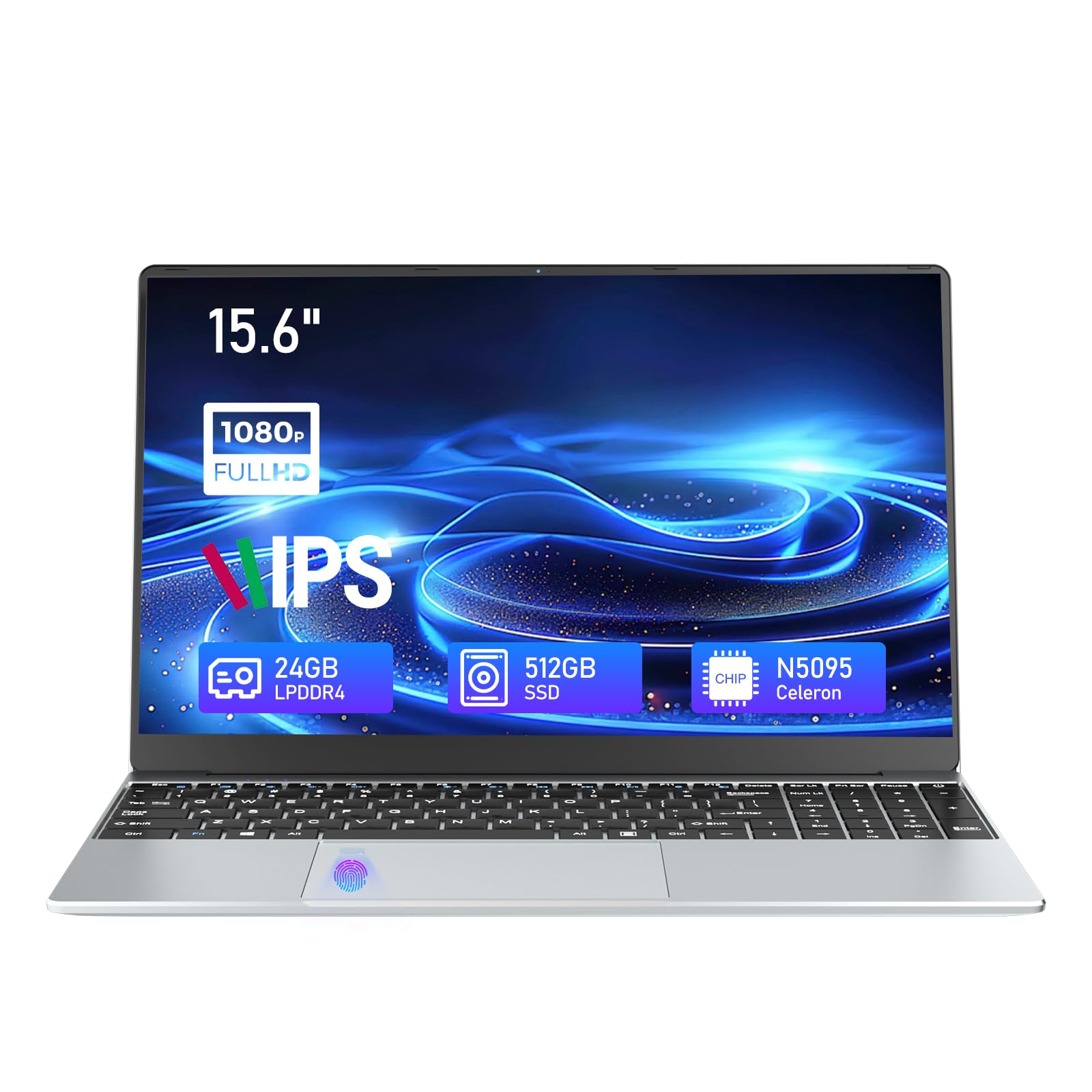 AVENKA Gaming Laptop,15.6 inch Laptop Computer, Laptops Celeron N5095 Processor, 24GB DDR4 512GB SSD, FHD 1920 * 1080 Display,180 Angle Opening,Backlit Keyboard,Mini-HDMI,Traditional Computers