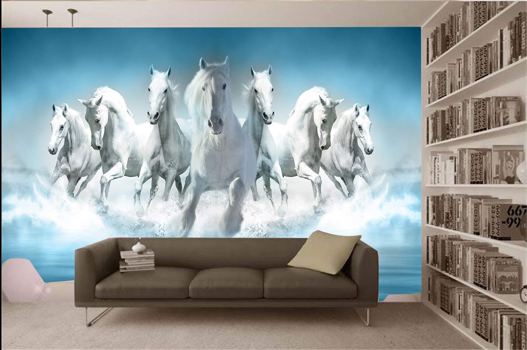 Decor Production PVC Vinyl 7 Running Horses Self Adhesive Wallpapers/Posters for Living Room, Kids Room, Office Decor(Large_Wallpaper_pt6,Multicolor,8x10 Feet) (B08SMH7CB9) Amazon Price History, Amazon Price Tracker