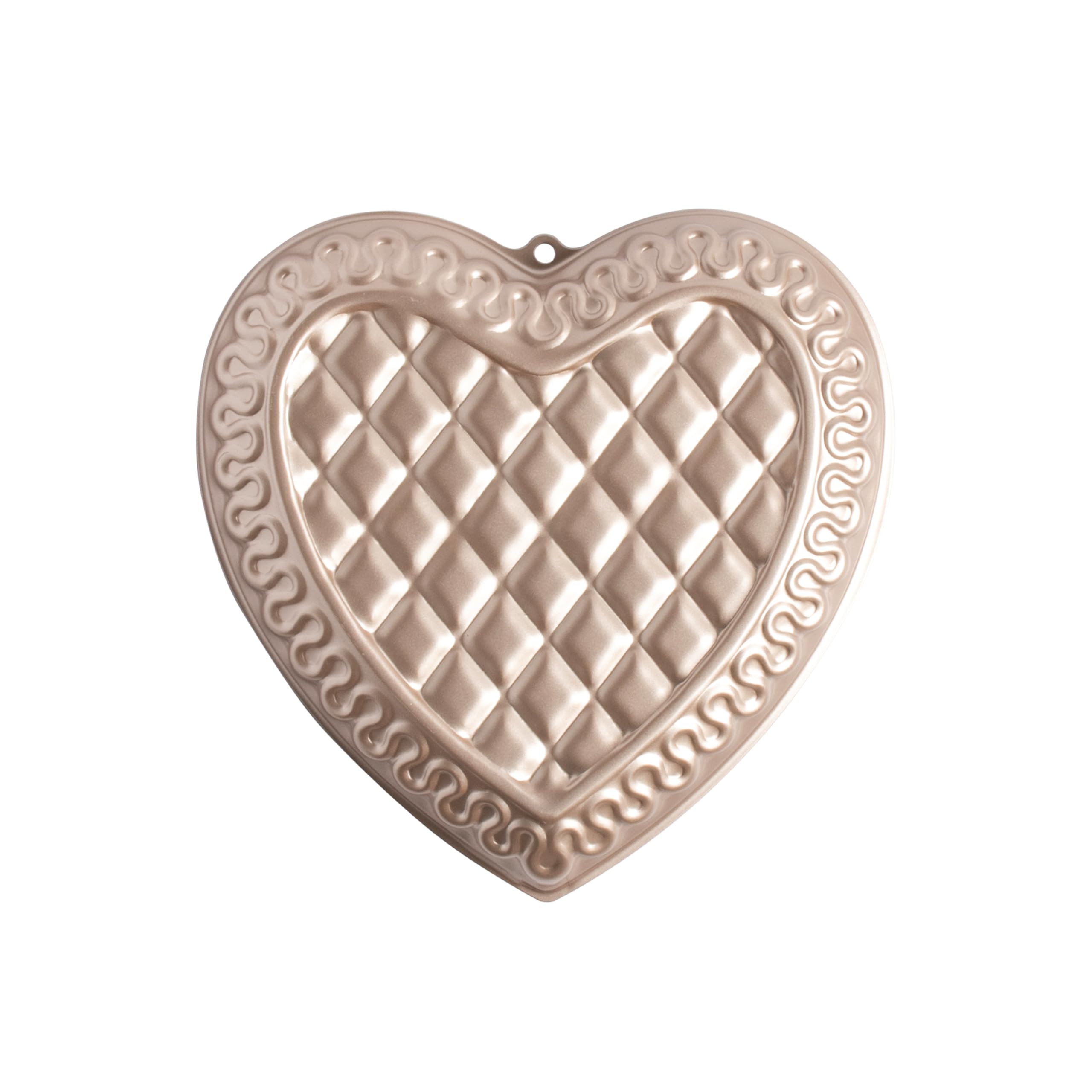 Amazon.com: Nordic Ware Formed Quilted Heart Pan, 9 Cup, Golden
