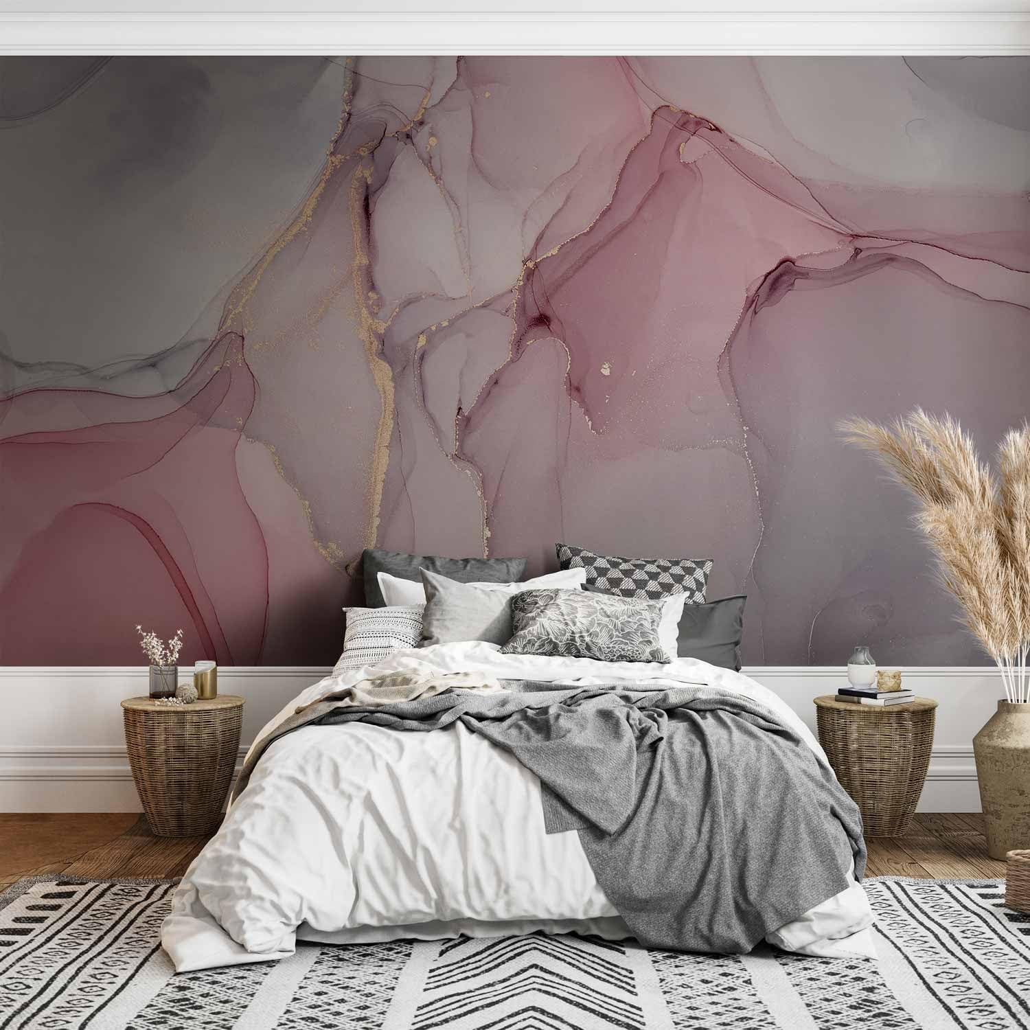 artgeist Wall Mural Faux Marble 154x110 in - Peel and Stick Self-Adhesive Wallpaper Removable Large Sticker Foil Wall Decor Print Design Wall Mural Faux Concrete Stone Abstract a-B-10085-a-a