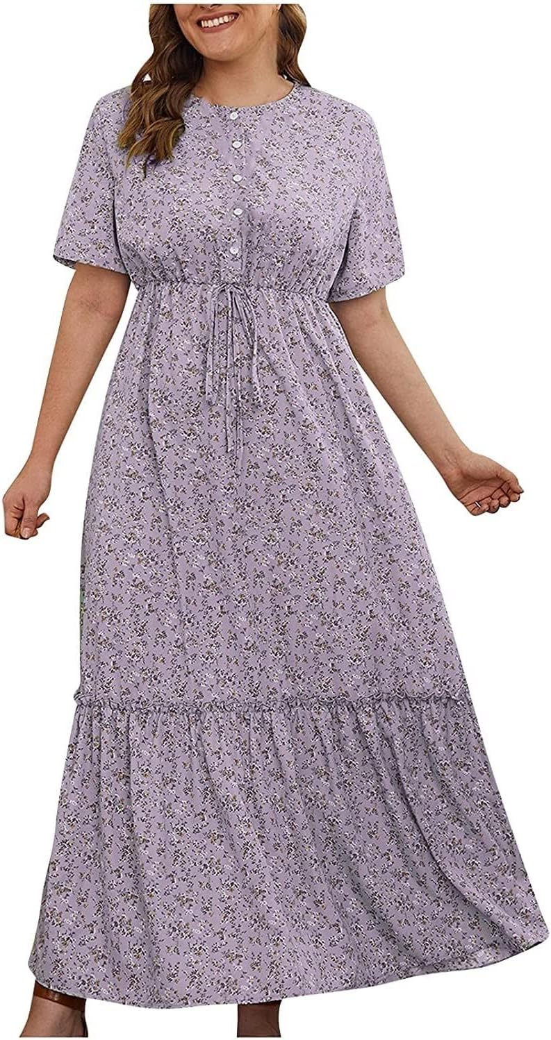QYXJJ Plus Size Maxi Dresses 