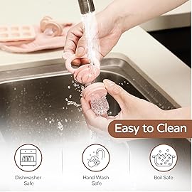 2 Pack Silicone Baby Fruit Feeder with Mini Freezer Tray, Breastmilk Popsicle Molds for Baby Teething Relief, Fresh Food Feeder for Safe Infant Self Feeding, Extra Food Pouches - Pink