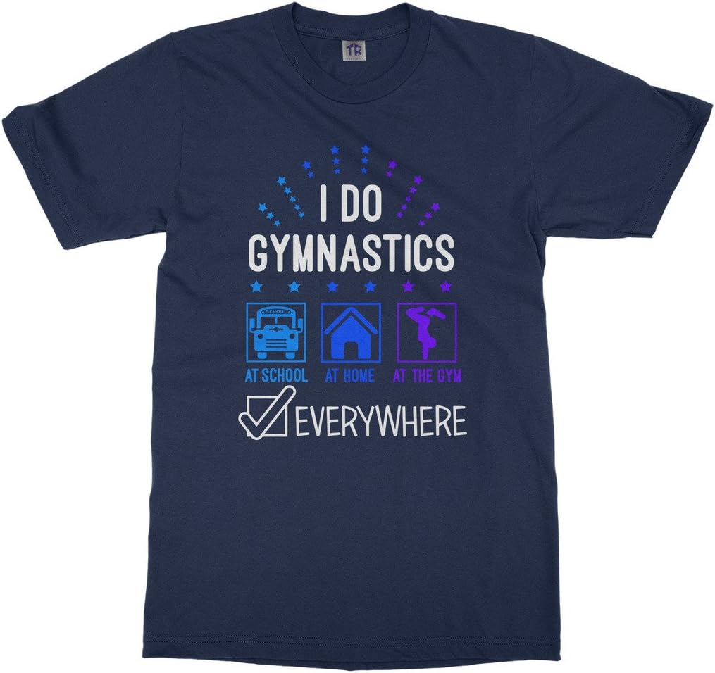 Threadrock Big Girls' I Do Gymnastics Everywhere Youth T-Shirt