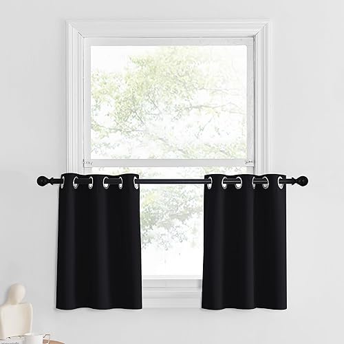 Miniatura 152 de NICETOWN Cortinas Opacas para Ventana de Guardería - Tratamiento de Ventana con Parte Superior de Ojales, Paneles de Cortinas Opacas (Verde Biscotti