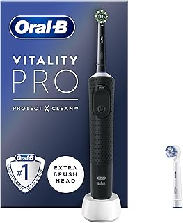 Oral-B Vitality Pro Electric Toothbrushes For Adults, Christmas Gifts For Women / Him, 1 Handle, 2 Toothbrush Heads, 3 Bru...