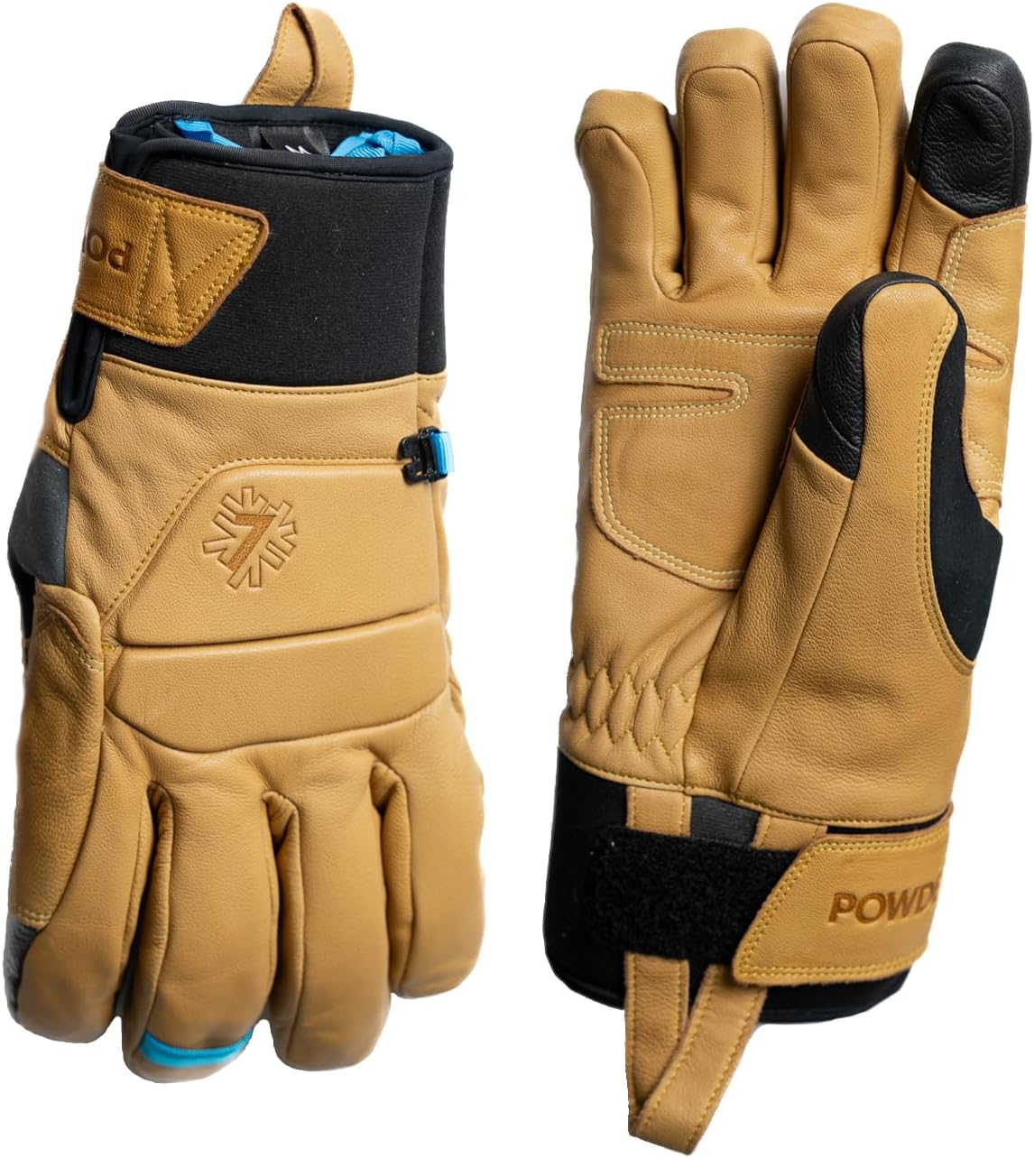 Storm Day Glove Heavy Duty Leather Ski Gloves with Reinforced Palm, Padded Knuckles, Built-in Handcuffs Waterproof Touchscreen Compatible