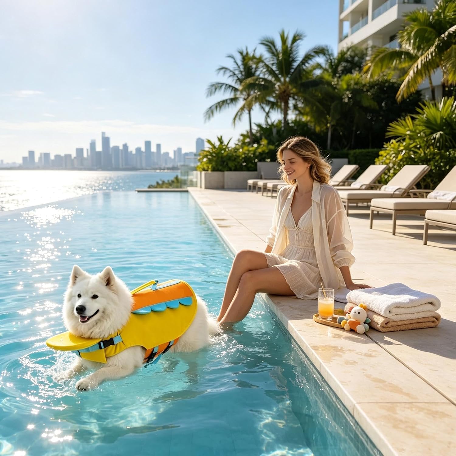 Life Jacket for Dogs Adjustable Breathable Reflective High Buoyancy Harness | Puppy Life Jacket for Pool Beach Water Lake Kayak Boat Summer Bathing