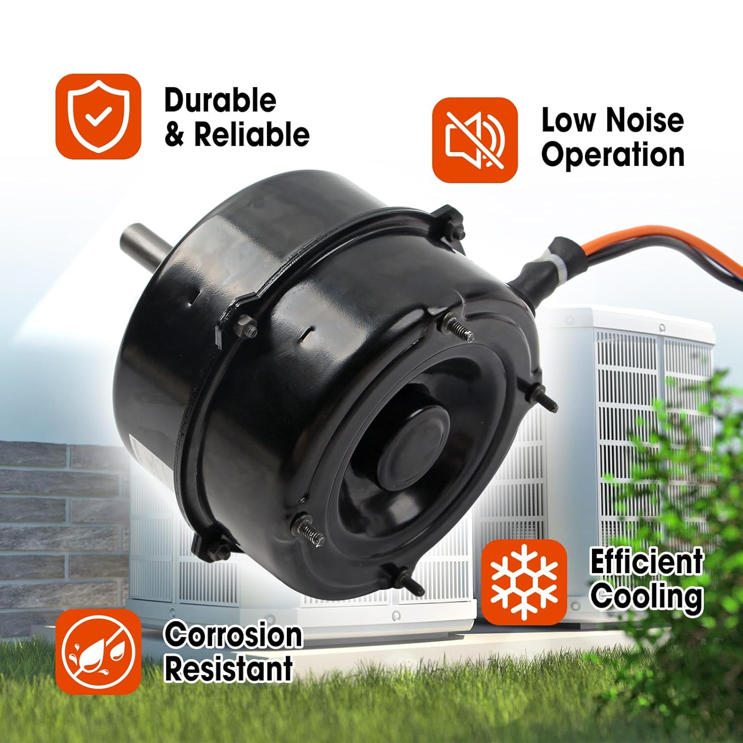 Condenser Fan Motor Replace 621918 5KCP29FCA283AS Y6S620C53 2950 Compatible with Nordyne Gibson Miller Intertherm Fan Motors, 1/8 HP 60Hz 1075RPM 208-230V