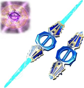 2026 Fire Spin Sword, 14 Colors LED Light-up Toy Sword, Light-up Sword, Extendable, 360  Rotation, Sound Effects, Double-edged Light Sword, Role Play Prop, For Children 6 Years and Up, Great Gift for