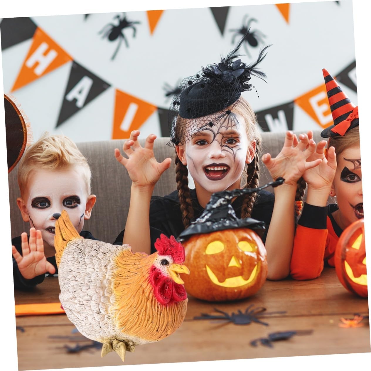 Halloween Realistic Hen Decoration Prop Tricky Props for Spooky Parties Carnivals Eye-catching Creepy Design Material for Use for Home Decor