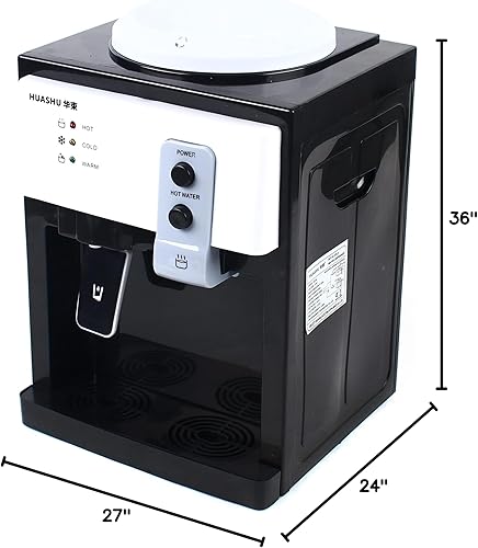 Miniatura 10 de Dispensador eléctrico de agua fría y caliente de 110 V, dispensador de agua blanca europea para uso en casa y oficina