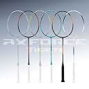Li-Ning Axforce Tiger Unstrung Badminton Racquet for Professional Players |4U| 32 LBS Max Tension | Head Heavy | 7mm Flexible Shaft | Carbon Fibre Frame (White/Black/Orange) gallery image
