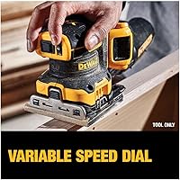Vista 8 de DEWALT Lijadora inalámbrica de velocidad variable de 1/4 hoja sin escobillas MAX XR de 20 V (solo herramienta) (DCW200B)