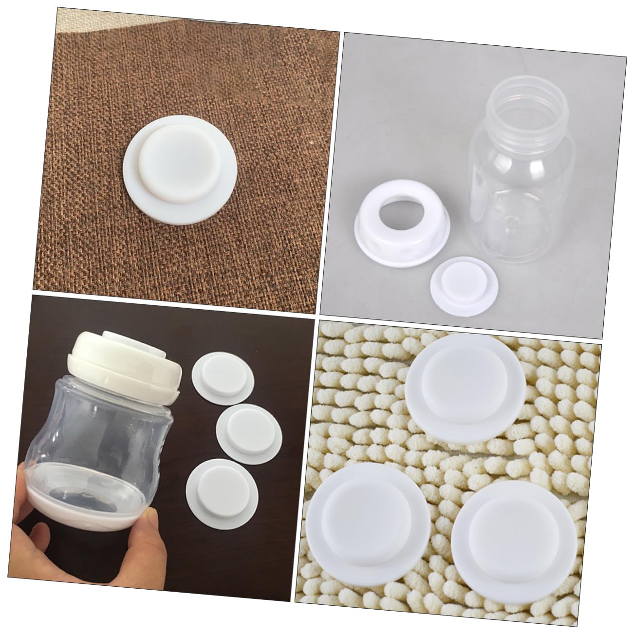 10pcs Wide Mouth Silicone Gasket Sealing Rings for Milk Storage Bottles High Temperature Resistant Flat Seals for Breastfeeding Bottle Preservation