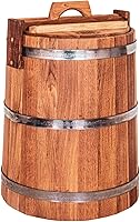 Vista 5 de Cubo de madera para encurtidos y chucrut, vasija de madera para fermentación