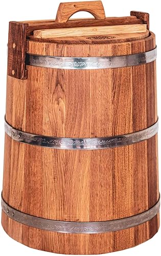 Miniatura 5 de Cubo de madera para pepinillos y chucrut, Crock de madera para fermentación