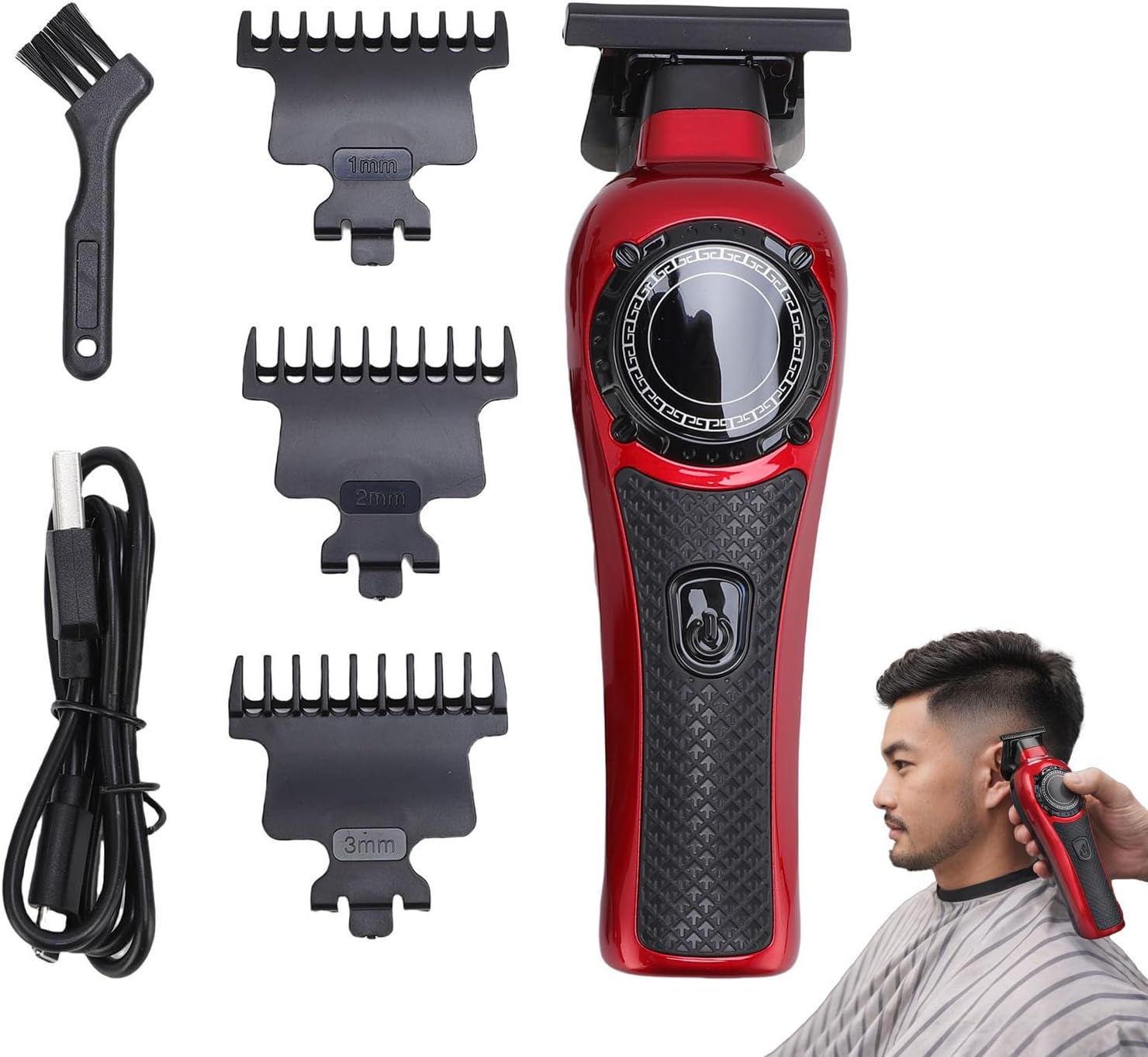 TARSHYRY Professional Barber Hair Clippers for Men, Rechargeable Hair Trimmer Kit for Home and Salon Grooming, High Power Low Noise,Ergonomic Design Electric Hair Trimmer