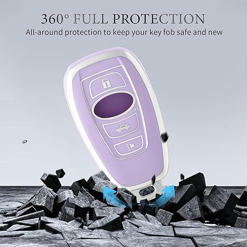 Miniatura 9 de OFFCURVE Key Fob Cover for Subaru, Soft TPU Car Key Protective Case Cover for Subaru CrossTrek Ascent Forester Outback WRX Ascent BRZ Impreza Legacy