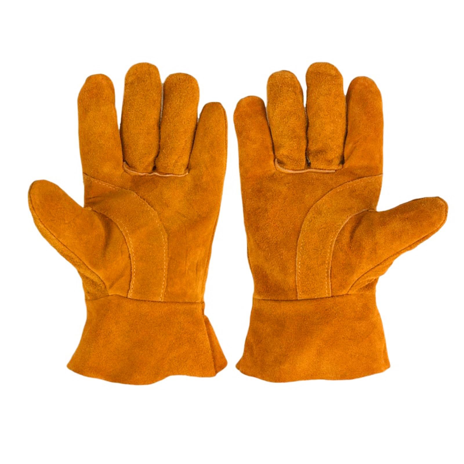 Thickened Cowhides Workshop Gloves Nonslip Grip Thermal Shielding for Heavy Machinery and Hazardous Materials Handling Leather Gloves