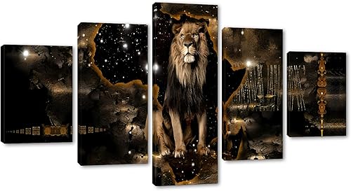 Miniatura 53 de 5 piezas de pintura sobre lienzo ardiente de fénix dibujado en estilo heráldico fuego fénix arte de pared vintage impresiones obras de arte arte