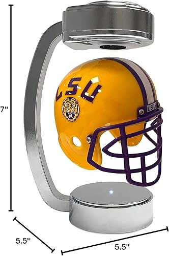 Miniatura 13 de Pegasus Sports Officially Licensed NCAA Mini Rotating Levitating Hover Helmet in Chrome