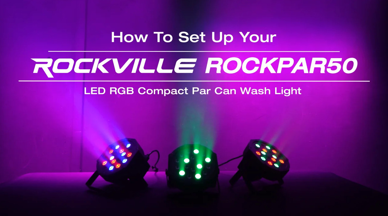 Image of Rockville RockPAR50 White LED RGB Compact Par Can DJ /Club Stage DMX Wash