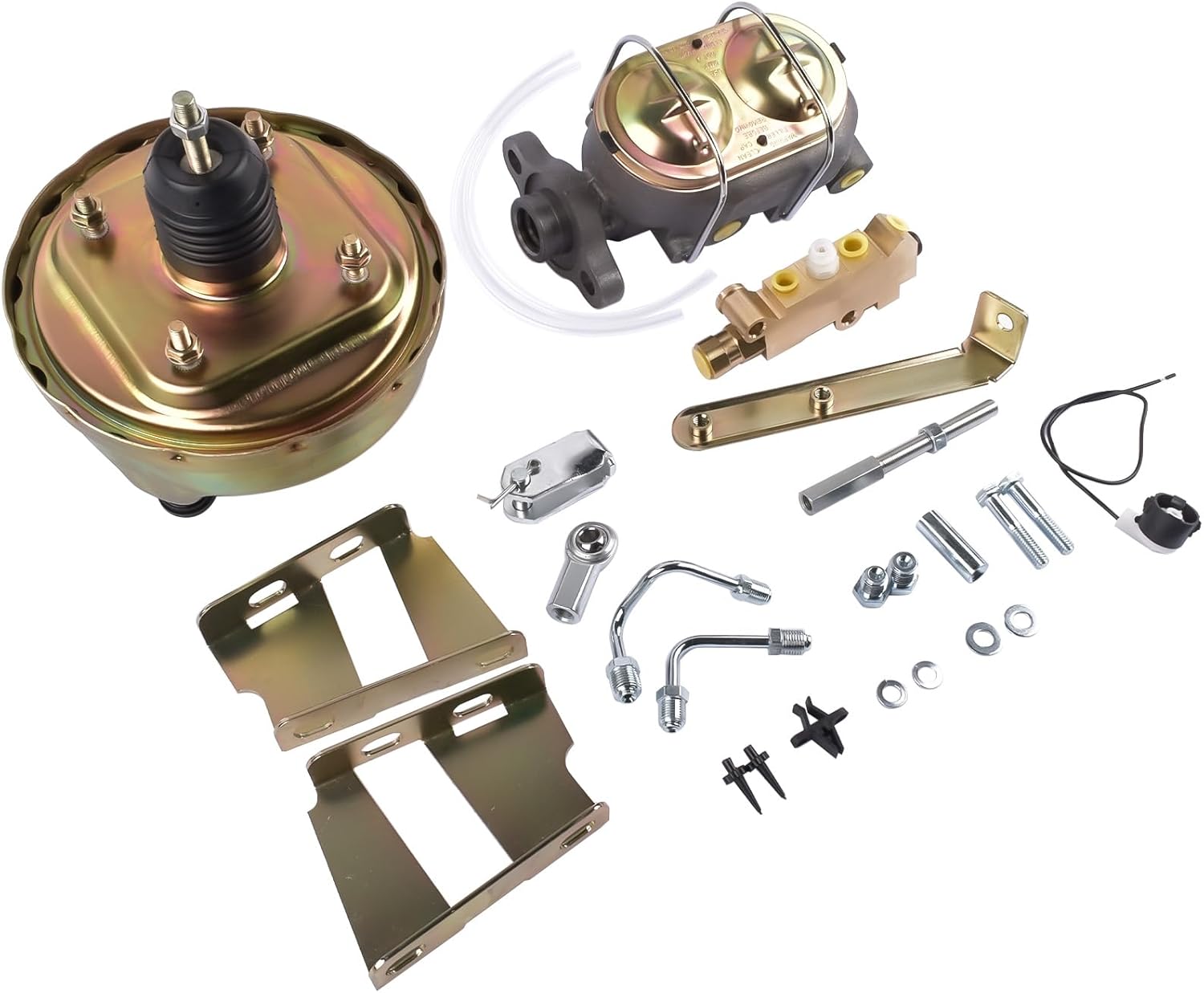 8" Brake Booster Conversion Kit Replacement for Chevy C10 C20 Zinc Disc/Drum Valve 1960-1966
