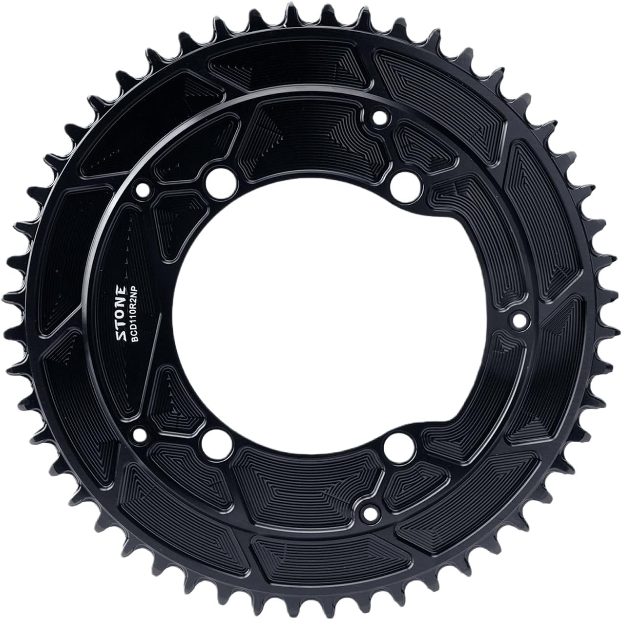 DJC Stone Round AERO Chainring Inner 4mm Offset 110BCD 1x for Shimano 105 R7100 UT R8100 DA R9100 R9200 5800 6800 9000 Road Bike 12s 12 11 Speed