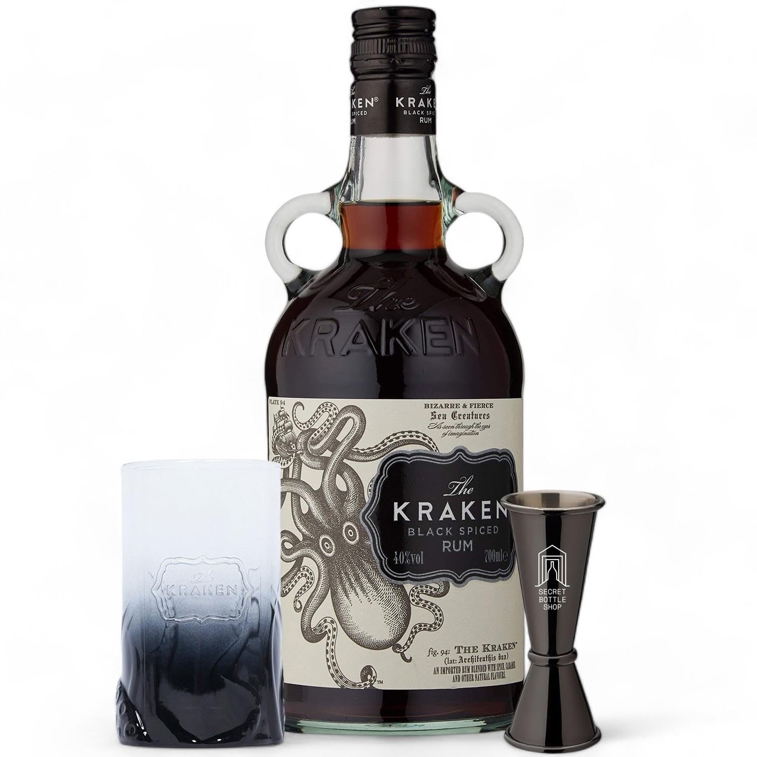 Kraken Black Spiced Rum Gift 70cl – Includes Branded Glass & Jigger