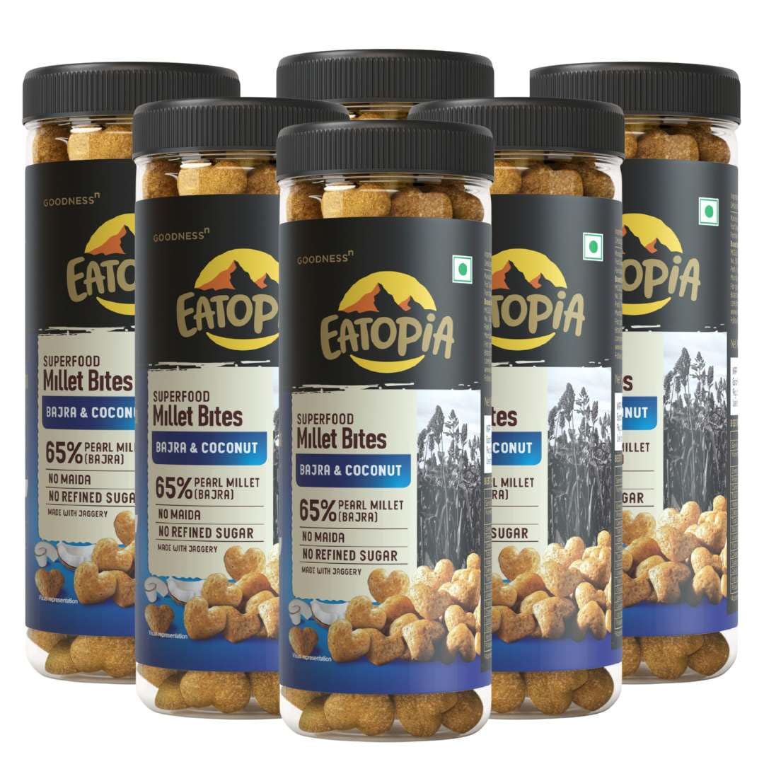 See full amazon price history chart for Eatopia Bajra Whole Grain & Coconut Millet Bites | No Maida, Non GMO, No Added Sugar | Gluten Free | Millets & Cereals | High Protein & Fiber | Breakfast Cereals | Healthy Snacks for Kids | Pack of 6 (Pet Jar) Eatopia Bajra Whole Grain & Coconut Millet Bites | No Maida, Non GMO, No Added Sugar | Gluten Free | Millets & Cereals | High Protein & Fiber | Breakfast Cereals | Healthy Snacks for Kids | Pack of 6 (Pet Jar) (B0CKXD6SSS) Amazon Price History, Amazon Price Tracker