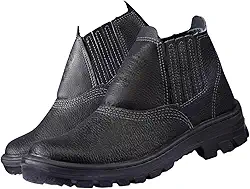 Botina Bota Calçado EPI Monodensidade com Bico PVC - Sapato de Segurança para Trabalho Profissional (38)
