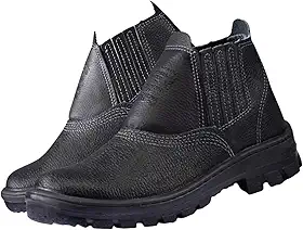 Botina Bota Calçado EPI Monodensidade com Bico PVC - Sapato de Segurança para Trabalho Profissional (38)