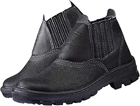 Botina Bota Calçado EPI Monodensidade com Bico PVC - Sapato de Segurança para Trabalho Profissional (36)