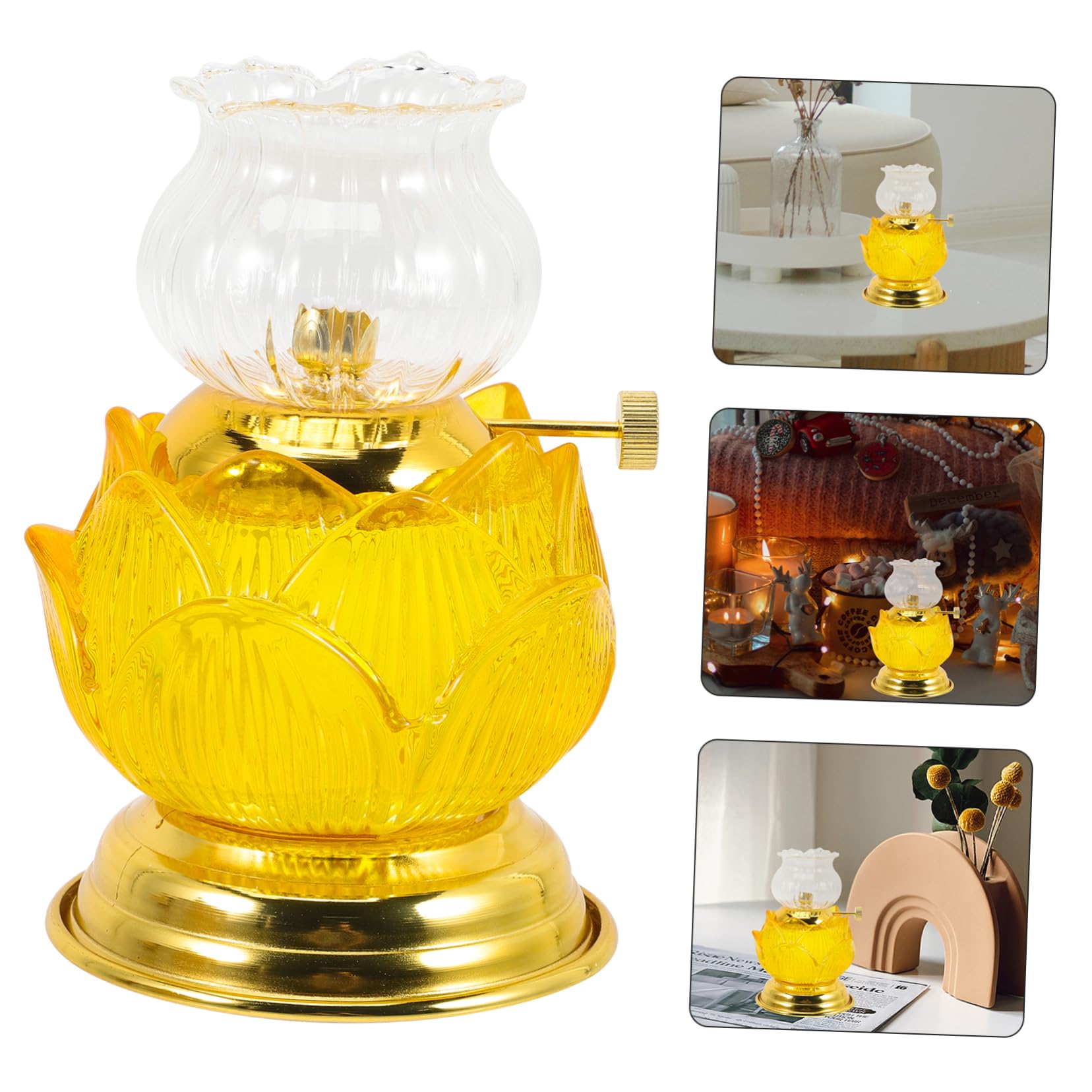 Lampada a Olio in Vetro Colorato, Uso Tempio e Casa