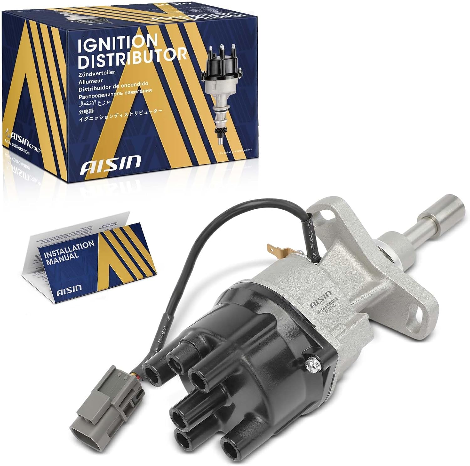 AISIN AFTERMARKET IGDN-00025 Ignition Distributor - Compatible with Nissan D21 1990-1994, 240SX 1989 1990, Pickup 1995 1996 - L4 2.4L